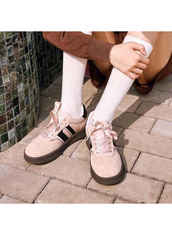 Toomanyshoes Women's Sports Casual Skate Shoes Agan Training Shoes Berry Party Pink Black Size 35 - Image 1