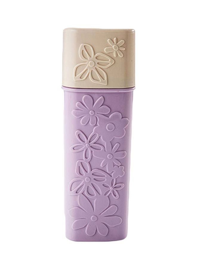 Beauenty Portable Toothbrush Case Purple/Beige 19.5x6cm - Image 1