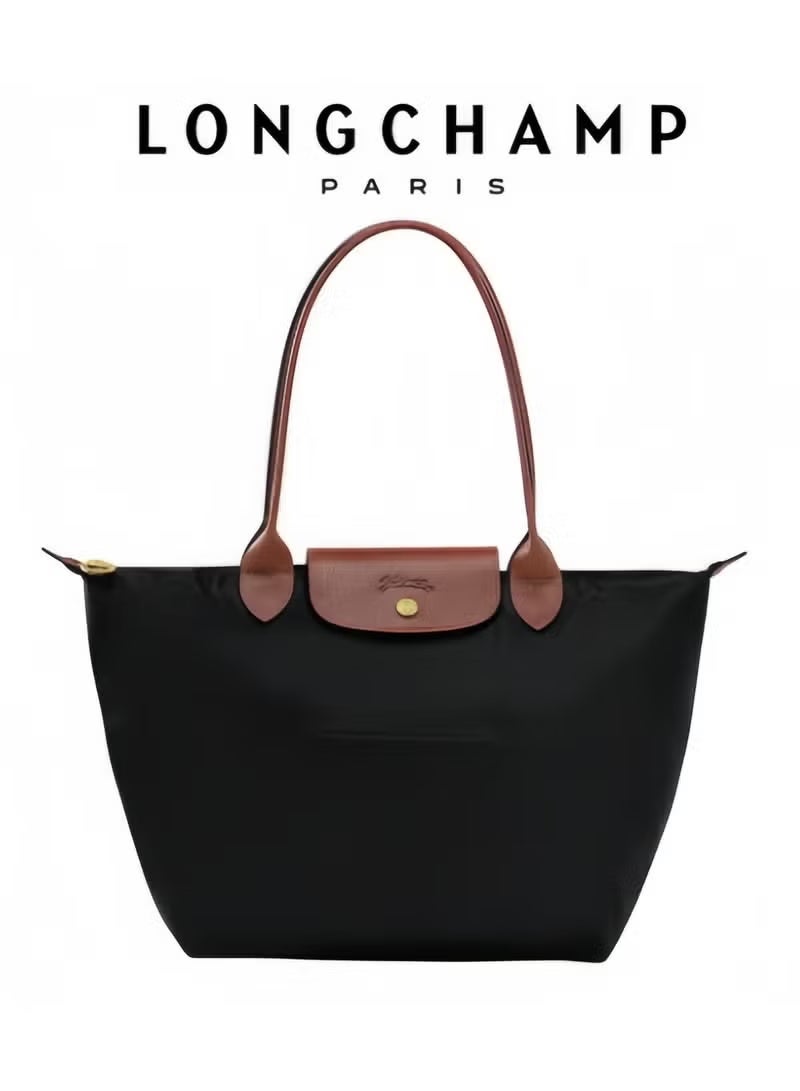 لونج شامب حقائب اليد المتوسطة Longchamp النساء، حقائب Tote، حقائب الكتف، الغابة الأسود كلاسيكي الأسلوب - Image 1