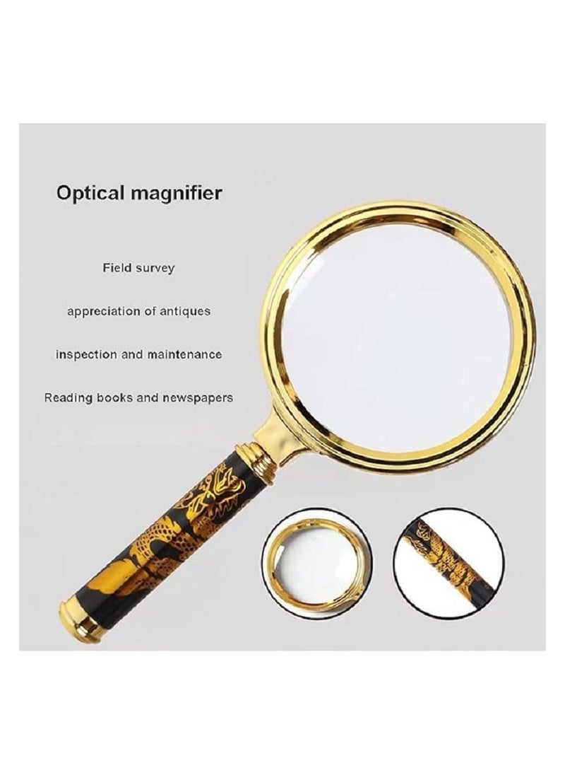 Generic - High Definition Handheld Reading Magnifying Glass - Can be Used to Identify Jewelry and Jade Stones - 90mm - Image 1