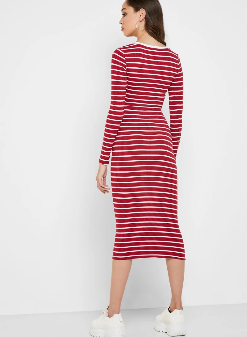 FOREVER 21 Striped Bodycon Dress