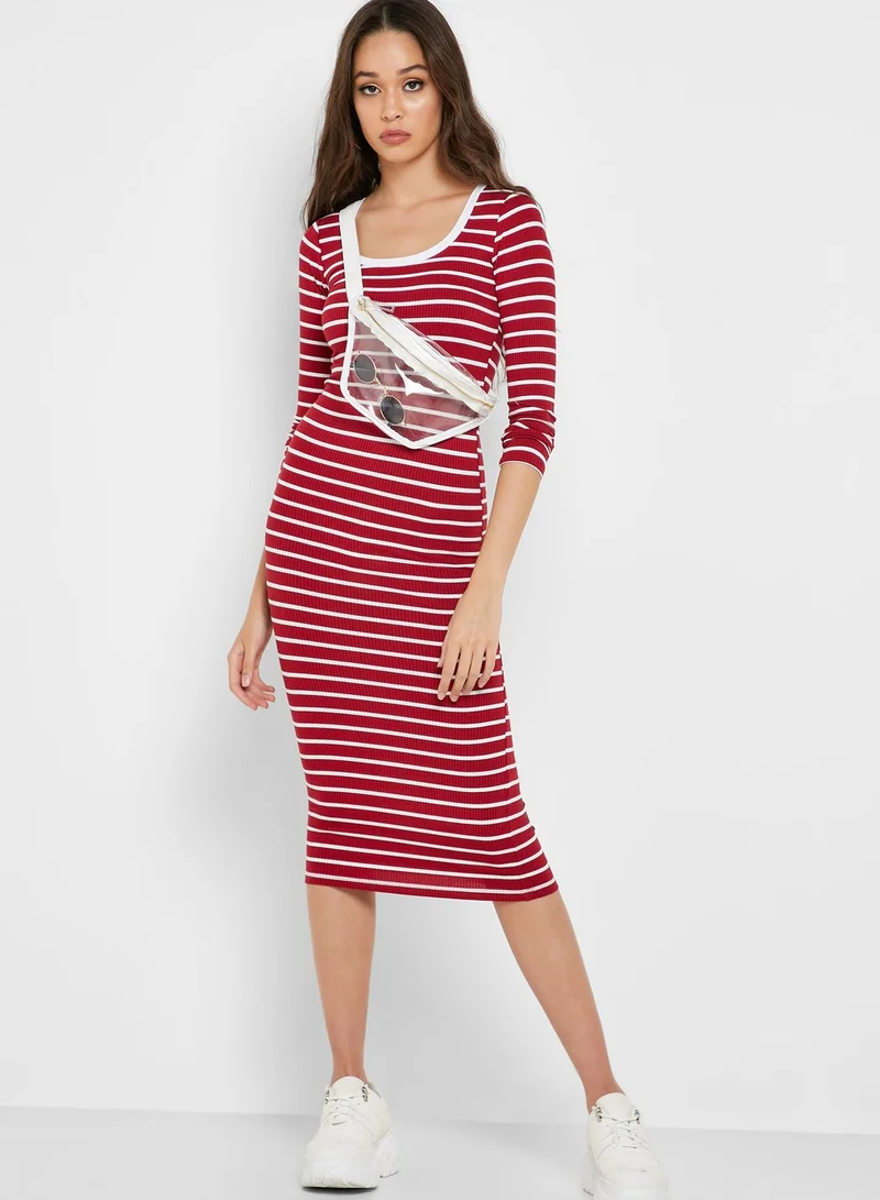 FOREVER 21 Striped Bodycon Dress