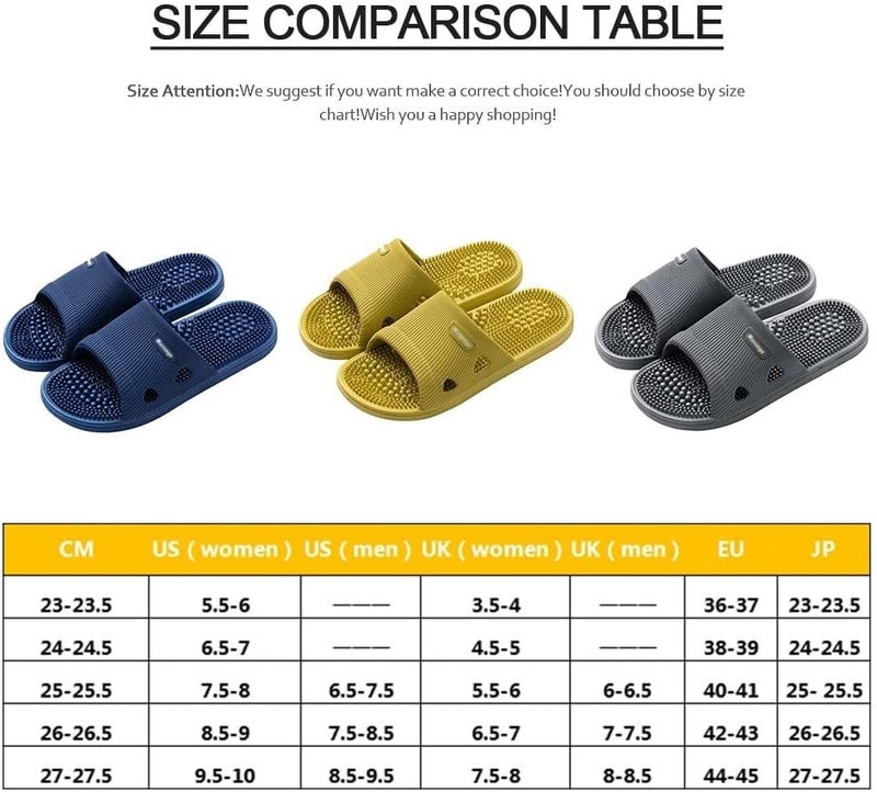 Plantar Fasciitis Acupuncture Massage Slippers For Women Men Foot Reflexology & Acupressure Massage Sandals Non-Slip Home Shower Shoes Arthritis Neuropathy Pain Relief (Color : Dark gray, Size : 42/ - Image 5