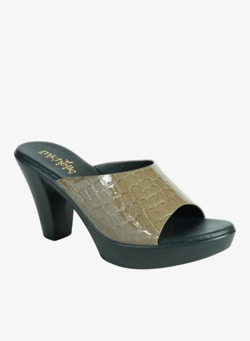 Michelle Morgan Khaki 092-2918 Michelle Morgan Ladies High Heel Sandals 314RJ40A Khaki for Women | Best Price UAE