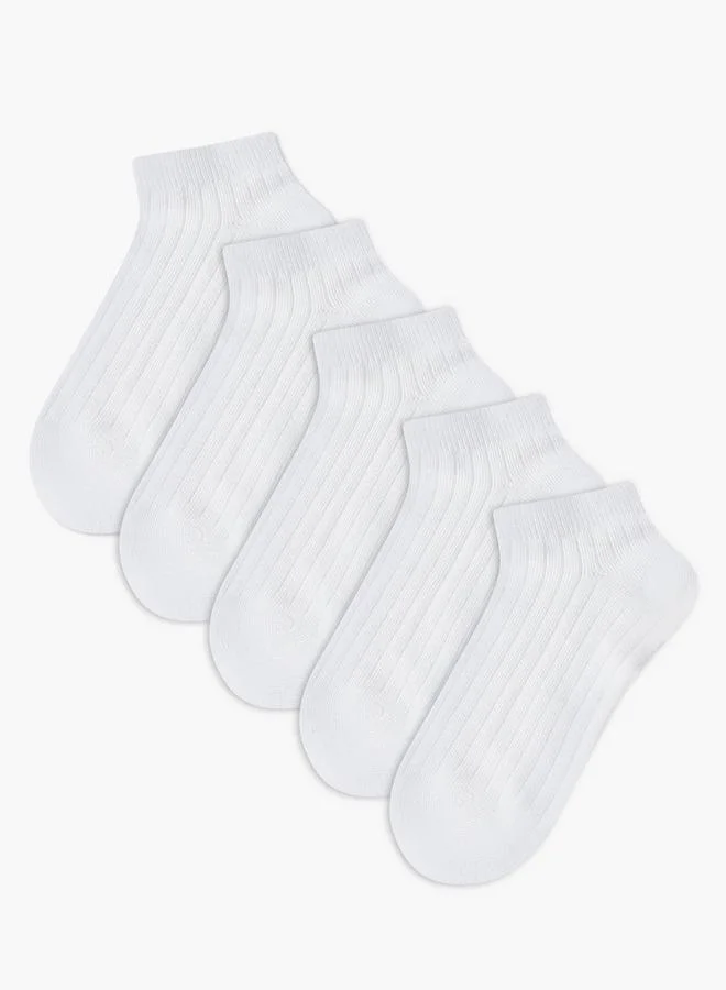 Juniors Pack Of 5 Kids School Ankle Length Socks