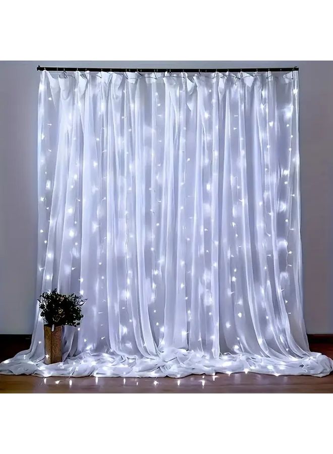 أضواء ستارة LED متعددة الألوان 200 LED مقاس 118 × 79 بوصة 8 أوضاع جهاز تحكم عن بعد تعمل بالطاقة عبر USB ديكور احتفالي - Image 2