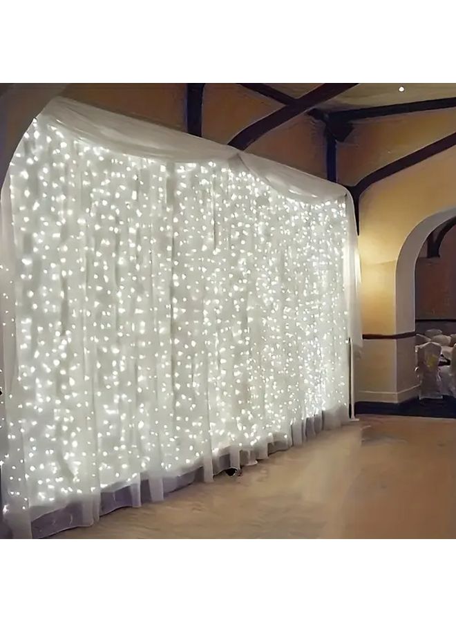 أضواء ستارة LED متعددة الألوان 200 LED مقاس 118 × 79 بوصة 8 أوضاع جهاز تحكم عن بعد تعمل بالطاقة عبر USB ديكور احتفالي - Image 4