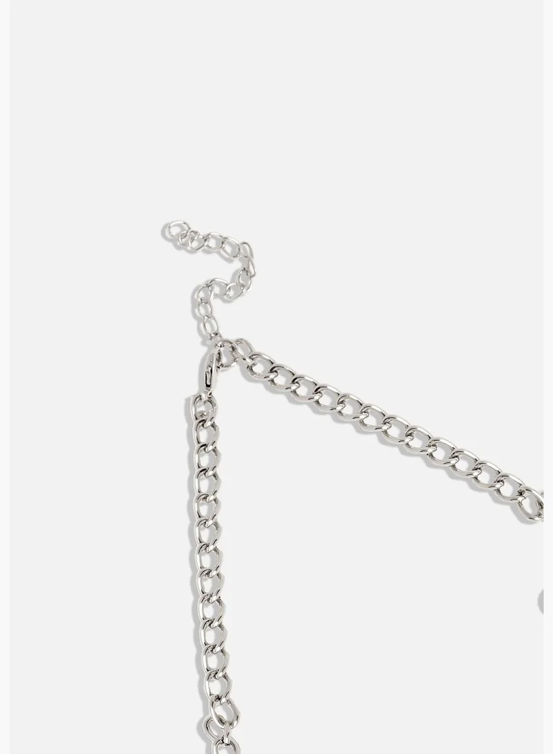 SOHI Silver Plated Designer Party Wear Necklace For Women