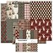 iKammo Christmas Scrapbook Paper Pad 1212Vintage Christmas Deer Patterned Papers 24 Sheets DoubleSided Merry Christmas Scrapbooking CardStock Paper Pad for Holiday Cardmaking DIY Origami Papers - Image 2