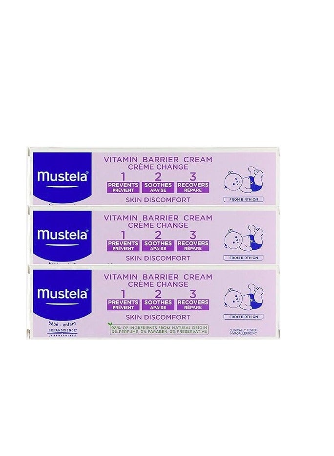 Mustela Pack Of 3 Vitamin 1,2,3 Barrier Baby Cream, 50Ml - Image 3