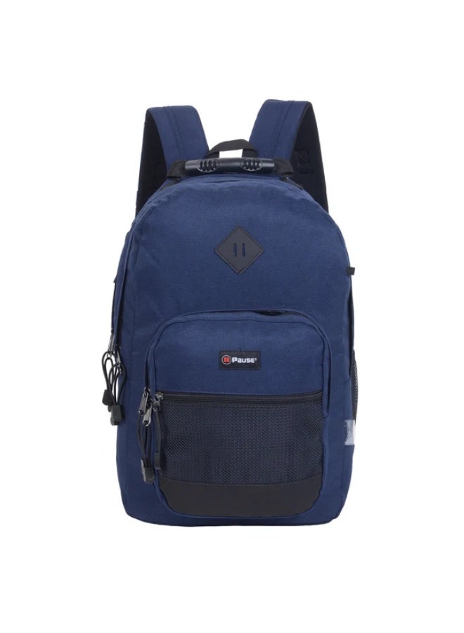 Pause Boys' Backpack, Navy, 19-inch - Image 1
