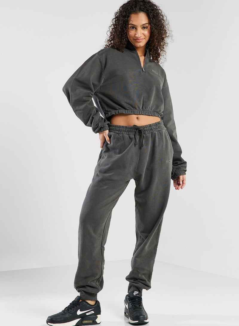 nicce london Garment Dye Ersa Relaxed Sweatpants  - Image 4