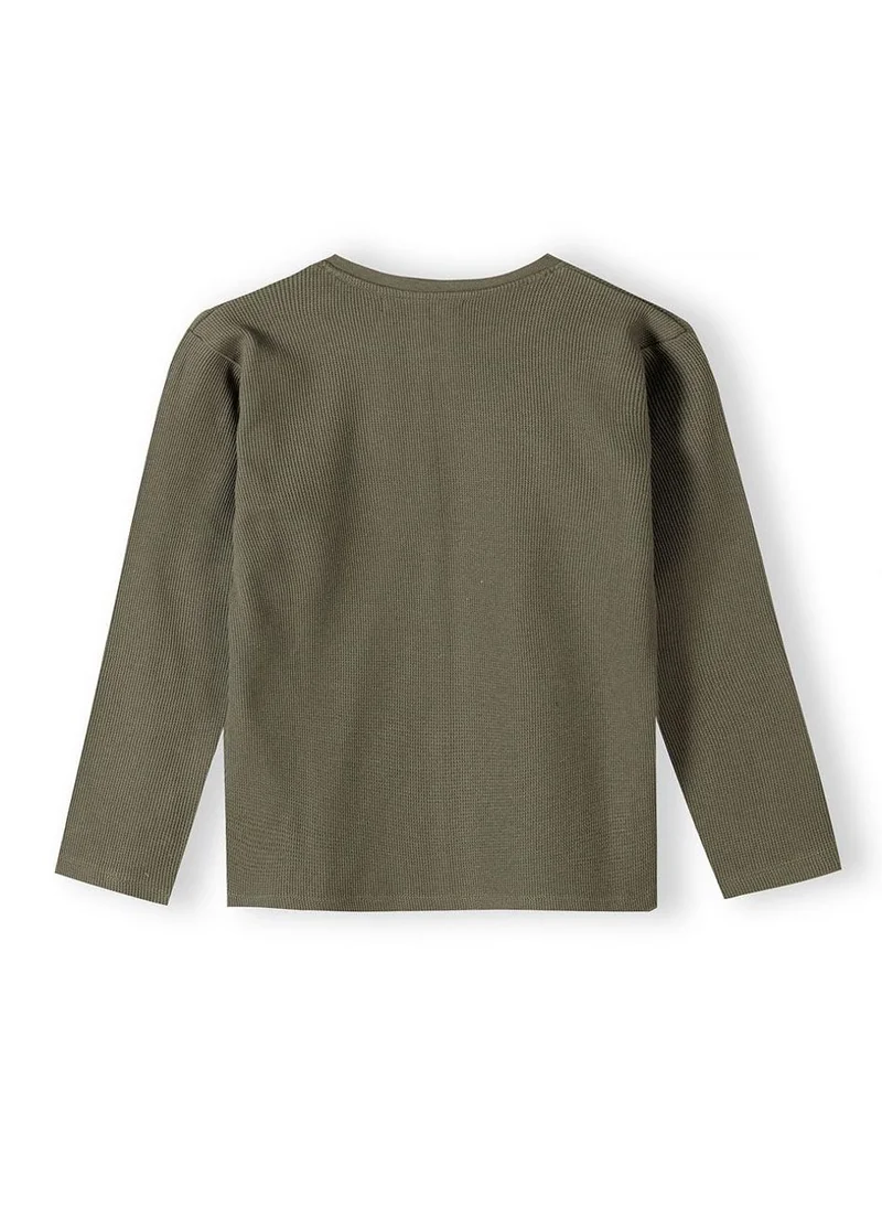مينوتي Teen Boys  Waffle Henley Tee