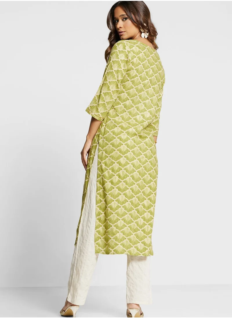 indya Embellished Printed Kurti