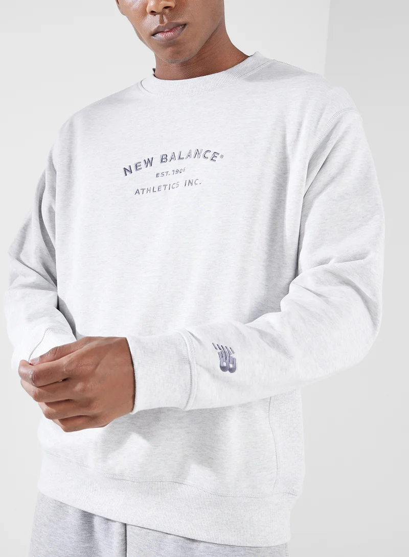 نيو بالانس Athletics French Terry Relaxed Arch Crew