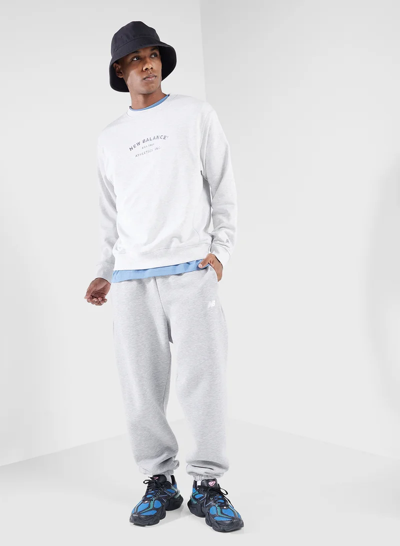 نيو بالانس Athletics French Terry Relaxed Arch Crew