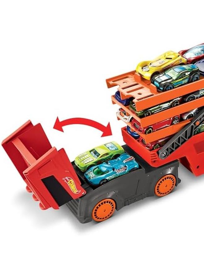 Hot Wheels Mega Hauler With Storage For Up To 50 1 64 Scale Cars Ages 3 And Older - Image 3