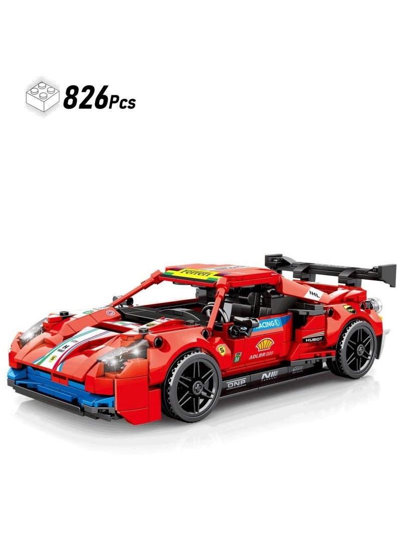 sembo 8412 - sport 448 car building blocks - 826 pcs - Red - Image 1