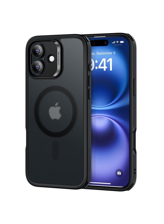 ESR ESR for iPhone 16 Plus Case, Compatible with MagSafe, Shockof Military-Grade tection, TPU, Magnetic Phone Case for iPhone 16 Plus, Classic Hybrid Case (HaloLock), Frosted Black  - Image 1
