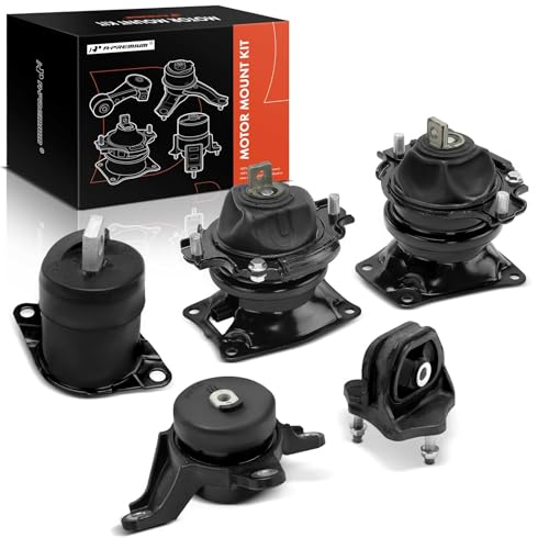 A-Premium مجموعة A-Premium من 5 قطع لدعامة محرك السيارة ودعامة نقل الحركة متوافقة مع هوندا أكورد 2008-2012، أكورد كروس تور 2010-2011، كروس تور 2012، 3.5L، استبدال# 50820TA1A01، 50870T2FA11 - Image 1