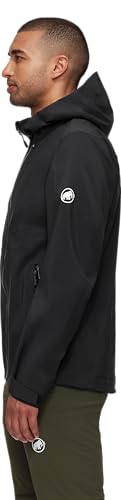 Mammut Mens Outdoor Hardshell Hooded Jacket, Waterproof and Breathable Rain Shell for Hiking and Everyday, Black, XXL - Image 2