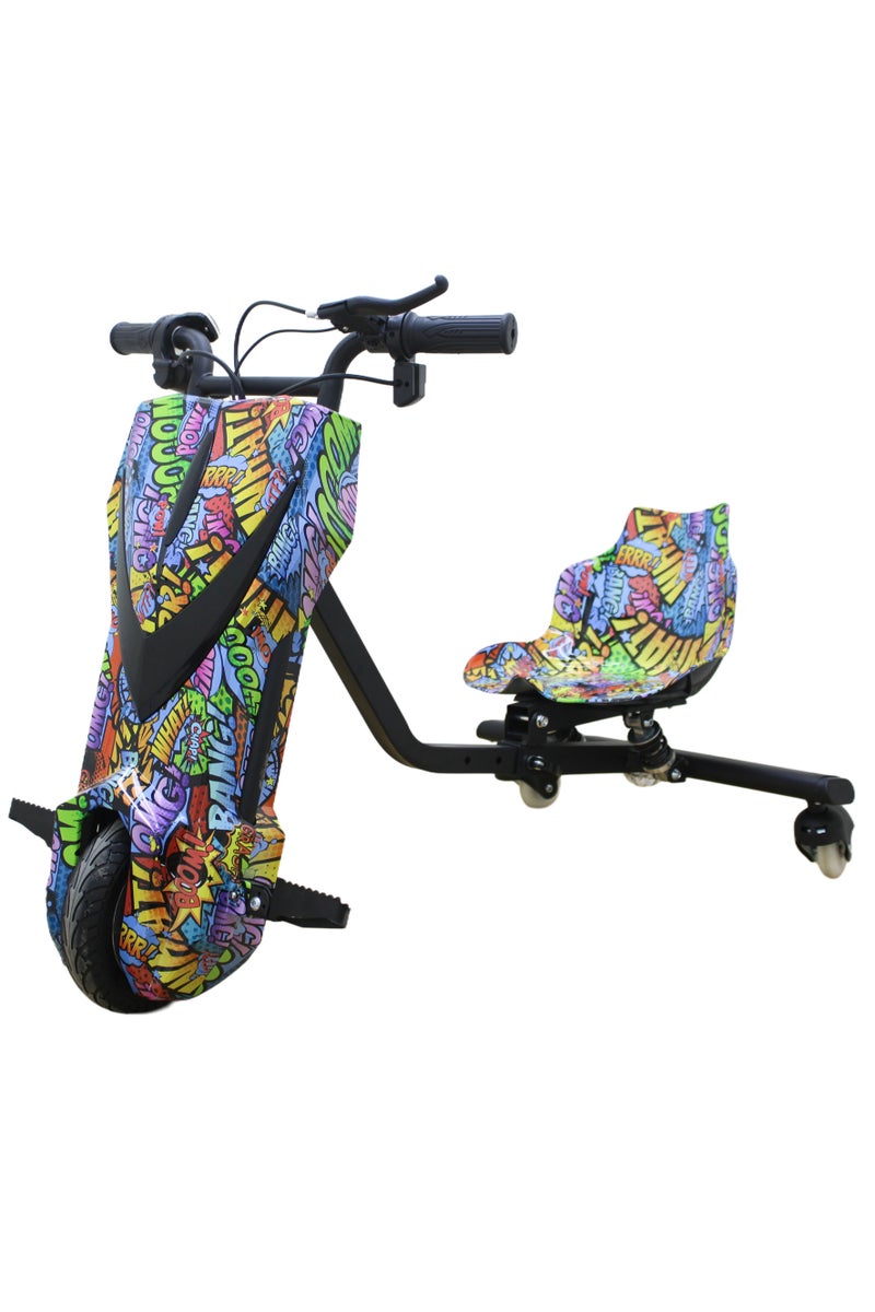 Leaders Drifting E Scooter  350w 36v 3.0Ah Battery 8 Inch Tire with Spring Suspension Bluetooth Speaker Stylish Ride On Electric Scooter for Kids  - Image 1