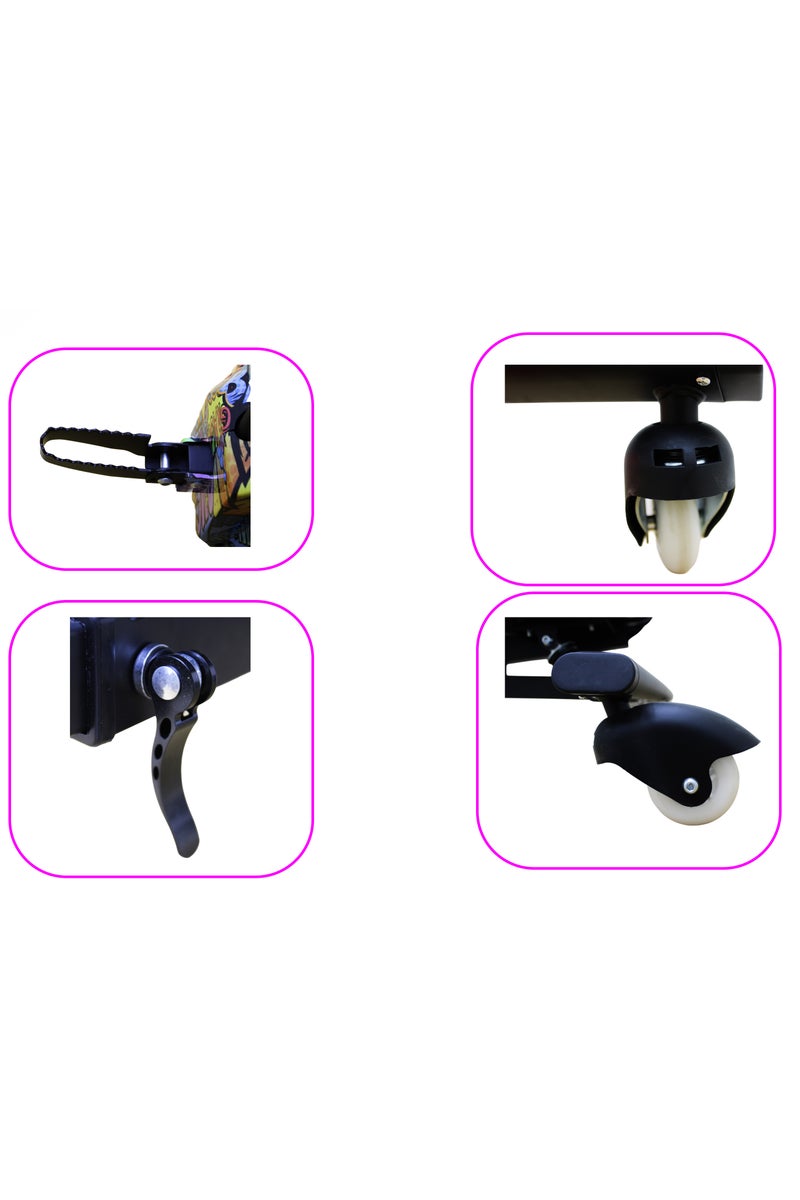 Leaders Drifting E Scooter  350w 36v 3.0Ah Battery 8 Inch Tire with Spring Suspension Bluetooth Speaker Stylish Ride On Electric Scooter for Kids  - Image 3