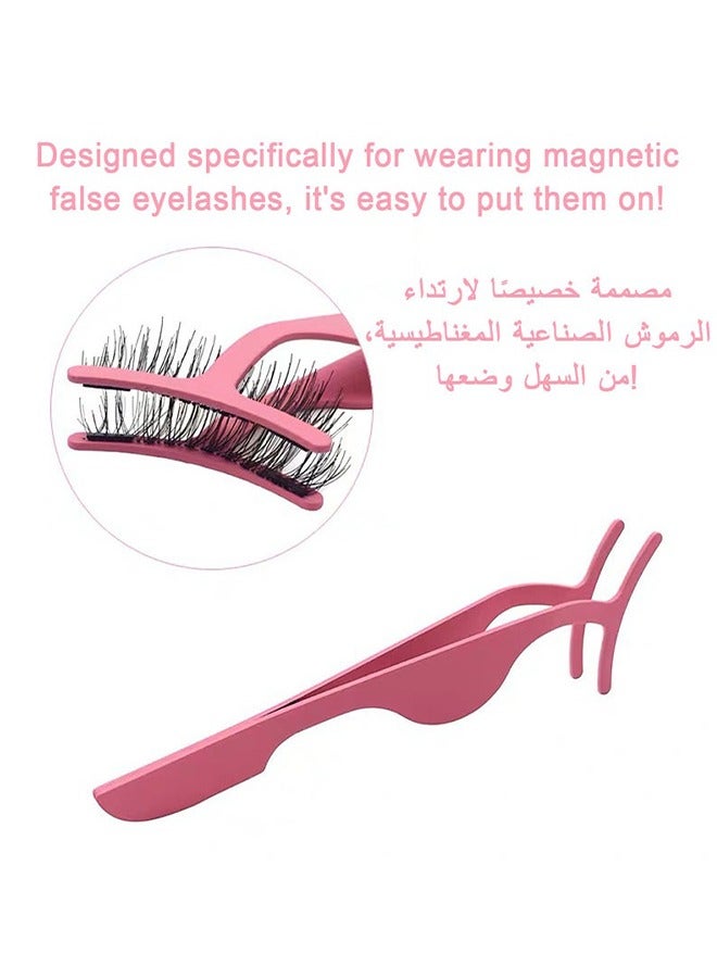 اتش واي مجموعة الرموش المغناطيسية ، الرموش الصناعية المغناطيسية القابلة لإعادة الاستخدام الرموش الصناعية ذات المغناطيس المزدوج الطبيعي لا يلزم الغراء مع الملقط - Image 4