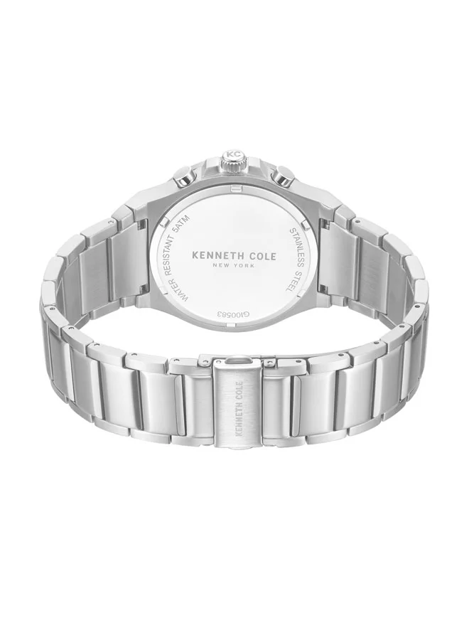 كينيث كول نيو يورك 43mm Chronograph Men's Watch with Stainless Steel Bracelet