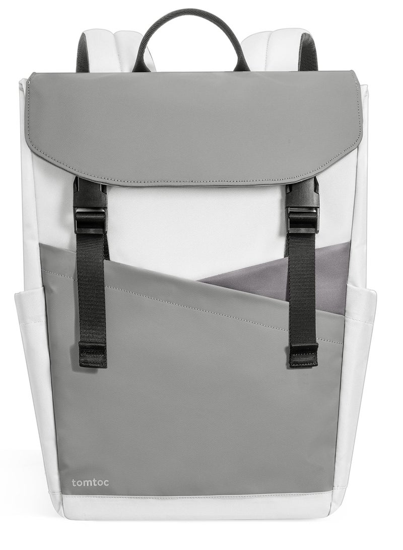 Tomtoc Slash-T64 Flap Laptop Backpack, Lightweight, Water-Resistant College Travel Casual Daypack, Slim Durable Work-pack Rucksack for 16 Inch MacBook Laptop, Large Capacity, 18L  - Image 1