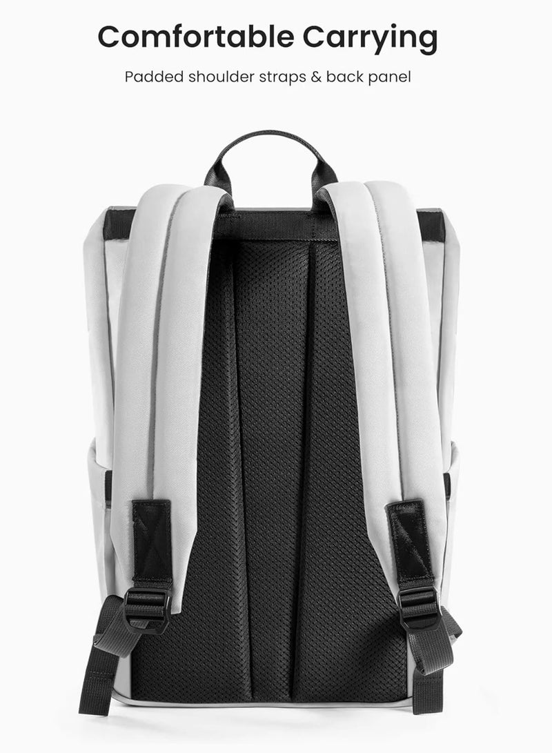 Tomtoc Slash-T64 Flap Laptop Backpack, Lightweight, Water-Resistant College Travel Casual Daypack, Slim Durable Work-pack Rucksack for 16 Inch MacBook Laptop, Large Capacity, 18L  - Image 2