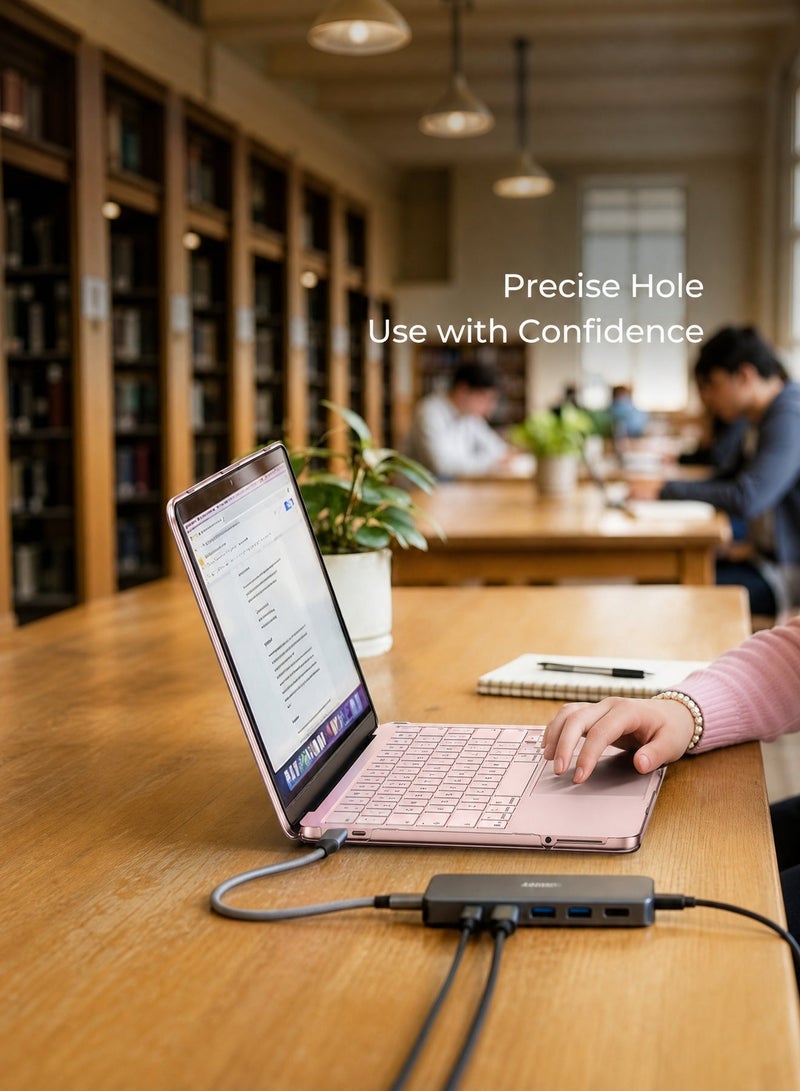 سجيت حافظة متوافقة مع MacBook Neo مقاس 13 بوصة (إصدار 2026، موديل A3404 مع شريحة A18 Pro)، غلاف بلاستيكي صلب مع غطاء لوحة مفاتيح لحماية MacBook Neo مقاس 13 بوصة، شفاف كريستالي، وردي هادئ - Image 5