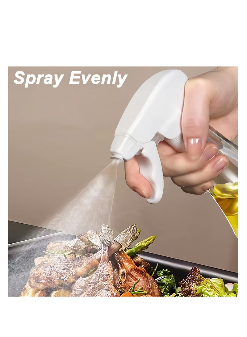 SYOSI Oil Spray Bottle, 240 ml Glass Oil Dispenser Bottle, White Vinegar Sprayer Cooking Olive Oil Spray Bottle, Oil Preparation Dispensers for Kitchen Cooking Salad Baking BBQ - Image 3