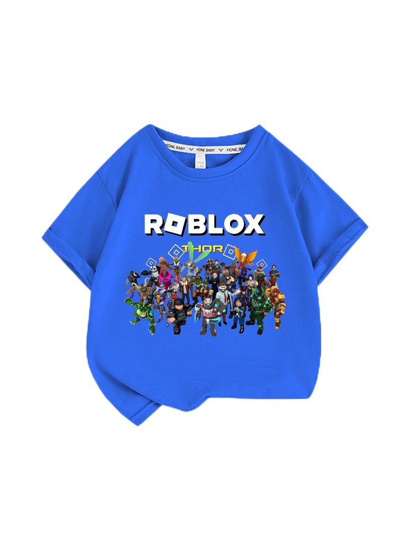 Roblox Unisex Short Sleeve Stylish Top TShirt Tee for Boys Girls Kid Children - Image 1