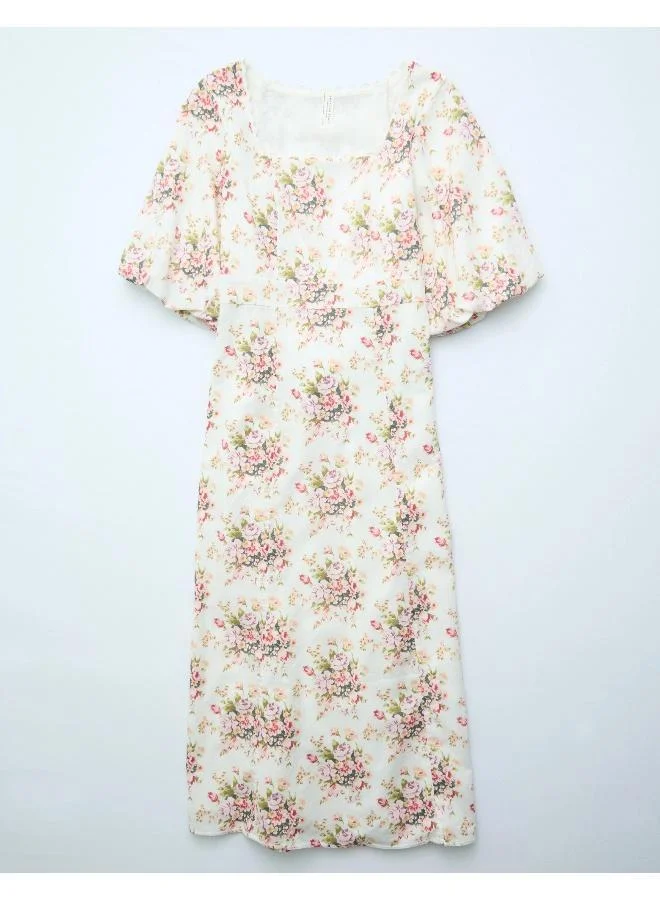 American Eagle Floral Print Midi Dress