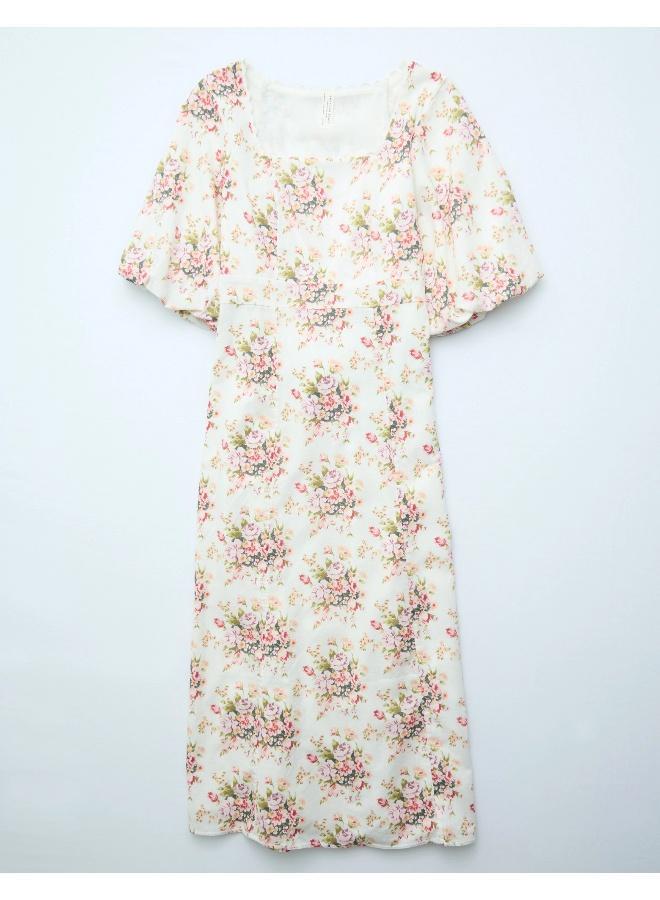 American Eagle Floral Print Midi Dress - Image 3