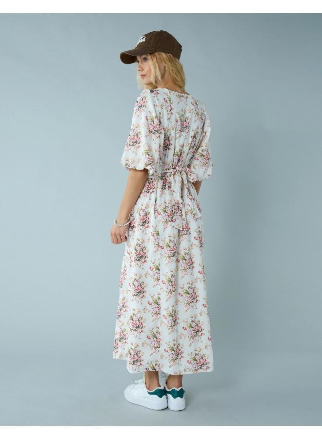 American Eagle Floral Print Midi Dress - Image 4