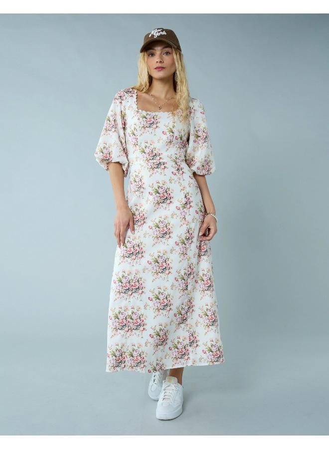 American Eagle Floral Print Midi Dress - Image 1