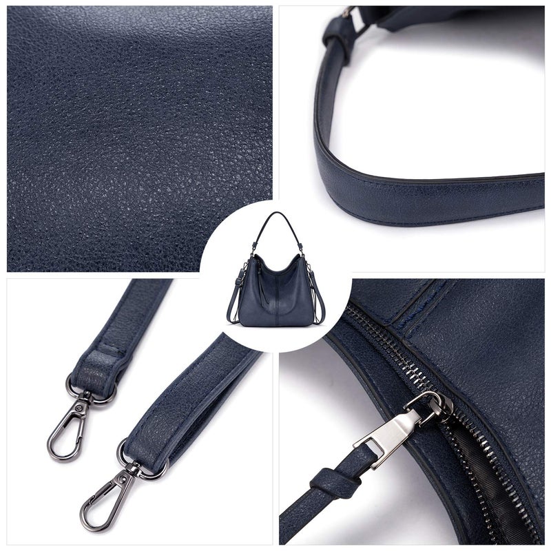 Realer Handbags for Women Large Designer Ladies Hobo bag Bucket Purse Faux Leather - Image 5
