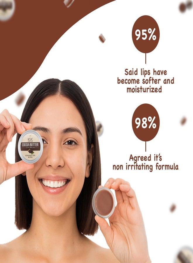 iCUC Cocoa Butter Lip Balm Use For Men & Women Dark Lips To Lighten - Benefits Of Shea Butter & Vitamin E - Helps Lips To Stay Hydrated Removes Dead-Skin & Moisturized - For Dry & Chapped Lips - 8gm - Image 5