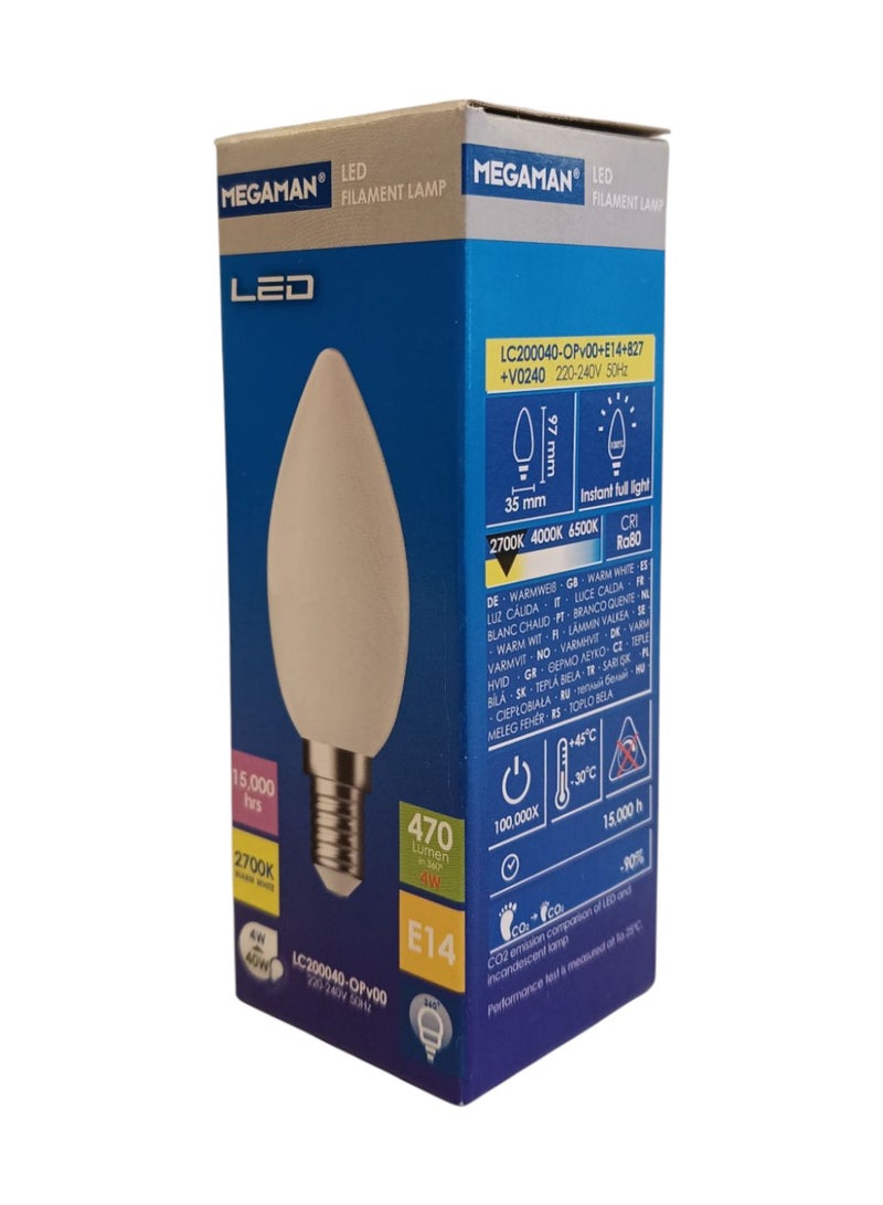 ميجامان Megaman LED E14 4W LC200040-0Pv00 C35- Warm White (2700K) - Image 3