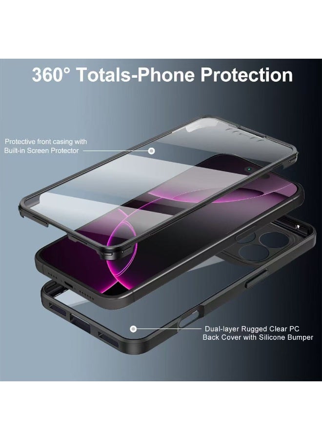 HYH iPhone 17 Pro Max Case, 360° Full Body Coverage Front & Back Shockproof Protective Cover - Image 2