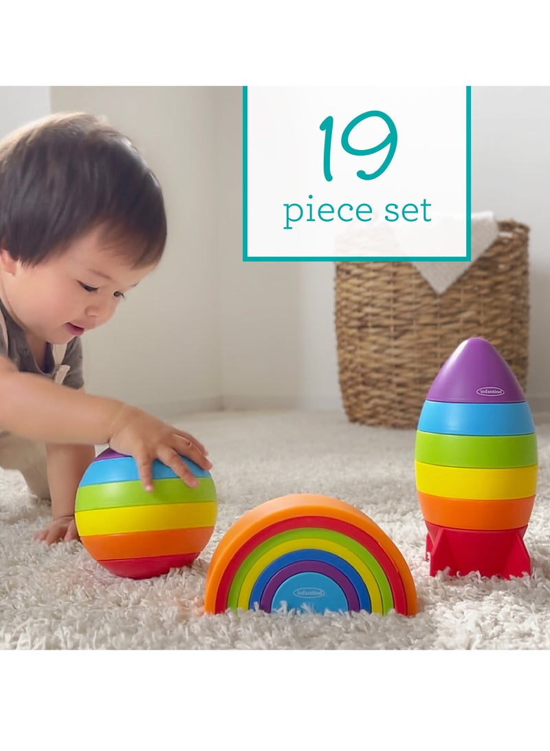 infantino مجموعة ألعاب تراص الخيال (مناسبة من 12 شهرًا) - Image 4