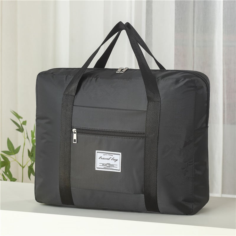 Large Capacity Travel Tote with Wheels Black 