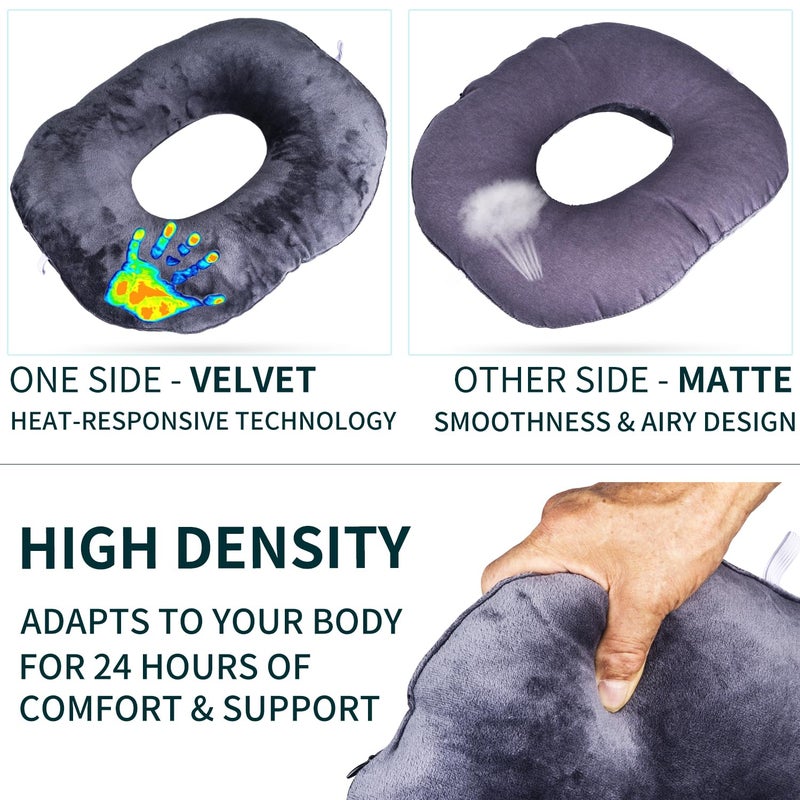 QIUCHA Pillow Tailbone Pain Relief Cushion, Soft Pad for Bed Sores. Anti-Decubitus Pad-Breathable for Hemorrhoids, Prostate and Surgery, Cushion for Office Chair, Long Travel, Car and Home Sofa - Image 4