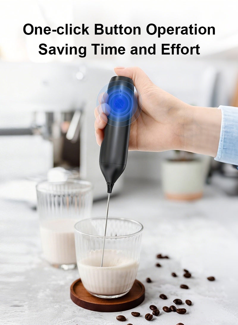 iMESA Electric Milk Frother,Type-C Fast Rechargeable Milk Frother Handheld, Electric Milk Foamer with Food Grade 304 Stainless Steel Whisk, Low Noise,Compact Design for Coffee Lattes Cappuccinos and Baking - Image 5