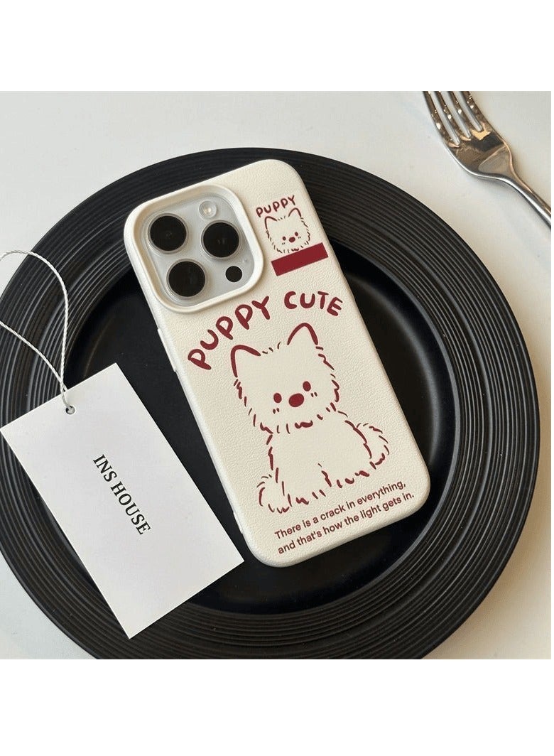 NIBEMINENT Protective TPU Case Cover For iPhone 15 Plus, West Highland White Terrier/White