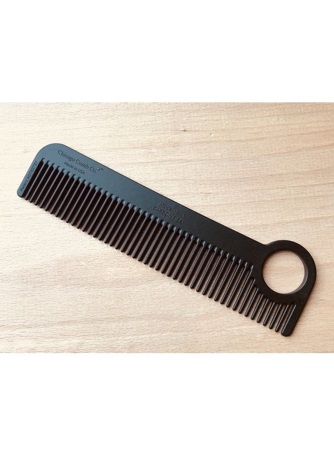 Chicago Comb Model 1 Carbon Fiber Made In Usa Smooth Strong And Light Antistatic Heatresistant 5.5 Inches (14 Cm) Long Ultimate Daily Use Pocket And Travel Comb - Image 2