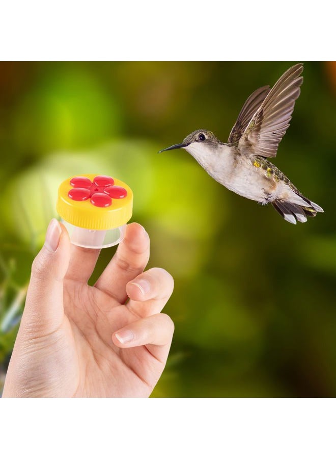 ZHBDMGK Hand Hummingbird Feeder, 4Pcs Mini Flower Hand held Hummingbird Feeder with 4Pcs Cleaning Brush, Window Humming Wild Bird Feeders for Outdoor Supplies - Image 4