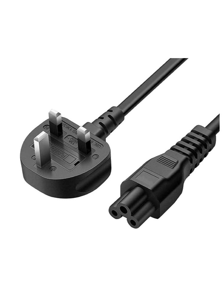 Terabyte Laptop Power Cable UK Plug to C5 10A 18AWG-3 Pin - Cord for Reliable Laptop Charging 6ft / 1.8m - Image 2